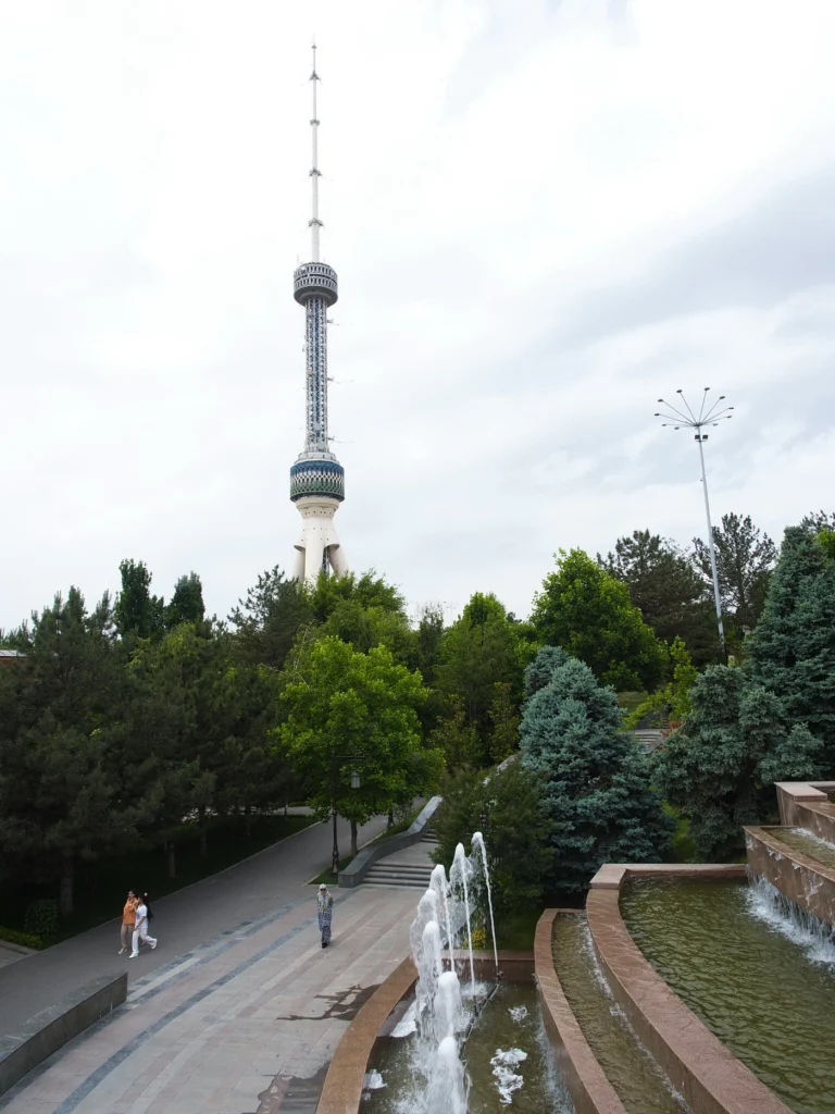 Вид на башню из парка